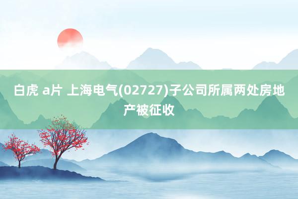 白虎 a片 上海电气(02727)子公司所属两处房地产被征收