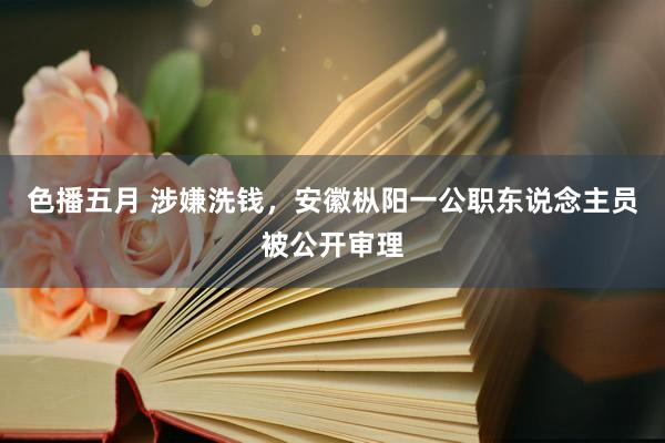 色播五月 涉嫌洗钱，安徽枞阳一公职东说念主员被公开审理