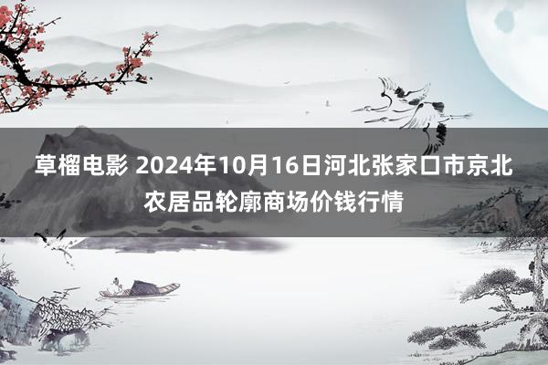 草榴电影 2024年10月16日河北张家口市京北农居品轮廓商场价钱行情