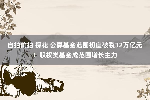 自拍偷拍 探花 公募基金范围初度破裂32万亿元！职权类基金成范围增长主力