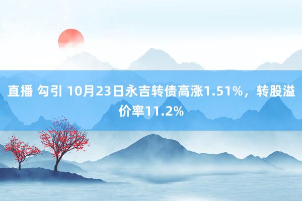 直播 勾引 10月23日永吉转债高涨1.51%，转股溢价率11.2%