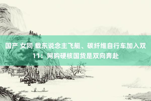 国产 女同 载东说念主飞艇、碳纤维自行车加入双11：网购硬核国货是双向奔赴