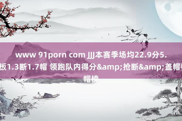 www 91porn com JJJ本赛季场均22.9分5.6板1.3断1.7帽 领跑队内得分&抢断&盖帽榜