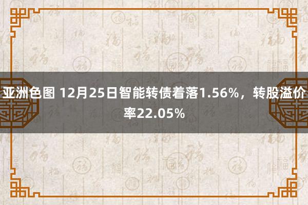 亚洲色图 12月25日智能转债着落1.56%，转股溢价率22.05%