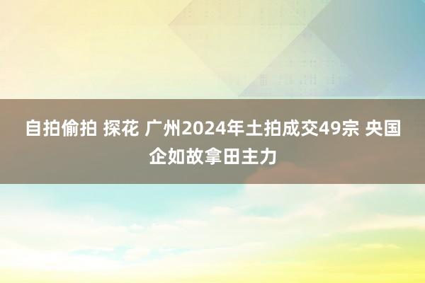 自拍偷拍 探花 广州2024年土拍成交49宗 央国企如故拿田主力