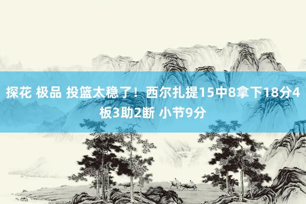 探花 极品 投篮太稳了！西尔扎提15中8拿下18分4板3助2断 小节9分