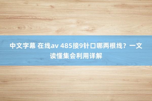 中文字幕 在线av 485接9针口哪两根线？一文读懂集会利用详解