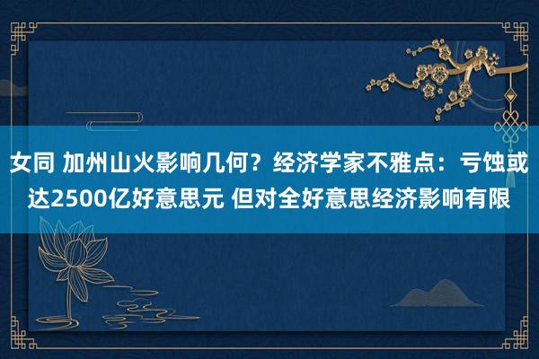 女同 加州山火影响几何？经济学家不雅点：亏蚀或达2500亿好意思元 但对全好意思经济影响有限