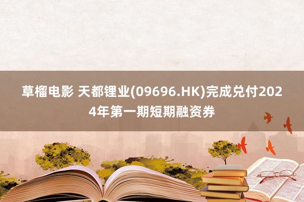 草榴电影 天都锂业(09696.HK)完成兑付2024年第一期短期融资券