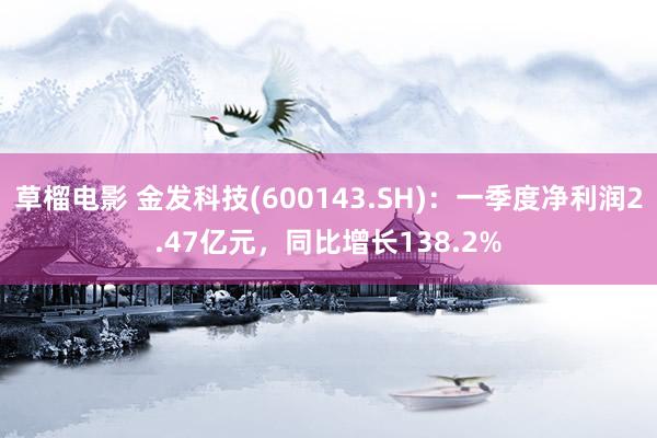 草榴电影 金发科技(600143.SH)：一季度净利润2.47亿元，同比增长138.2%